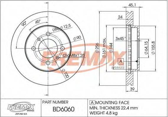 Тормозной диск FREMAX BD-6060