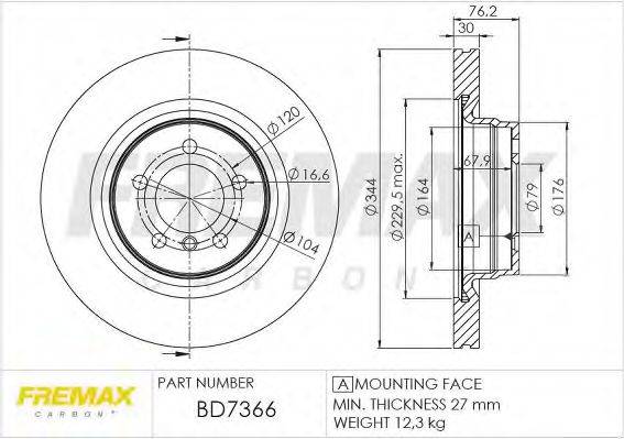 Тормозной диск FREMAX BD-7366