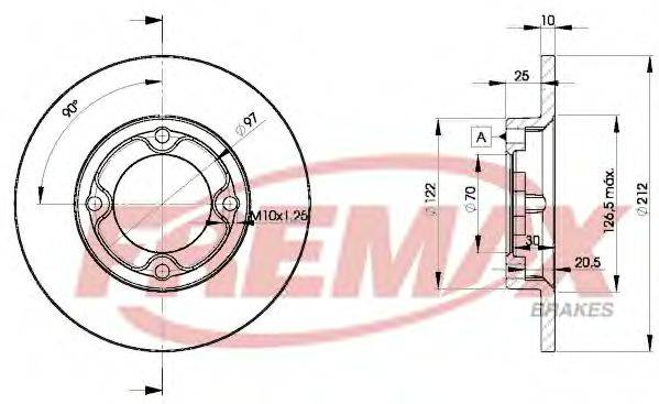 Тормозной диск FREMAX BD-0003