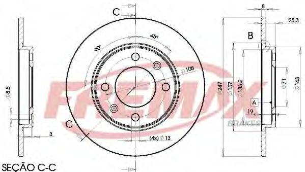 Тормозной диск FREMAX BD-4247