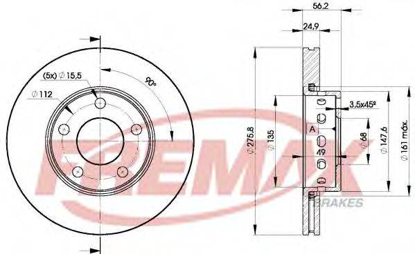 Тормозной диск FREMAX BD-8013
