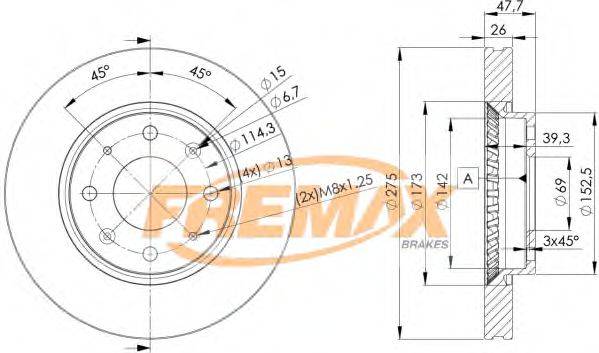 Тормозной диск FREMAX BD-5002