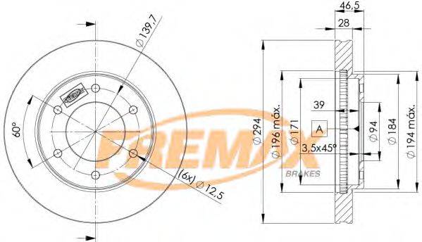 Тормозной диск FREMAX BD-7019