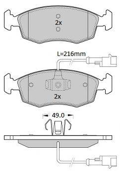 FREMAX FBP1943 Комплект тормозных колодок, дисковый тормоз