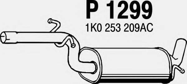 FENNO P1299 Средний глушитель выхлопных газов