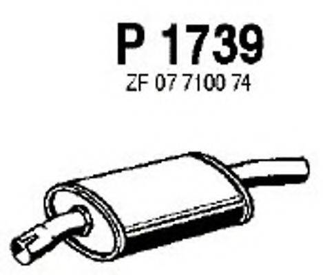 Средний глушитель выхлопных газов FENNO P1739
