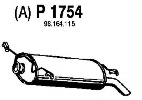 Глушитель выхлопных газов конечный FENNO P1754