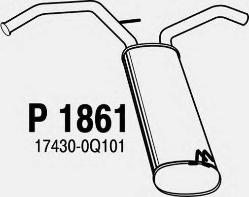 FENNO P1861 Глушитель выхлопных газов конечный