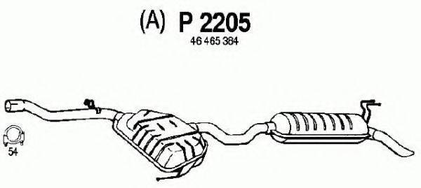 FENNO P2205 Глушитель выхлопных газов конечный