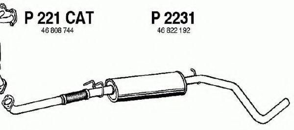 FENNO P2231 Средний глушитель выхлопных газов