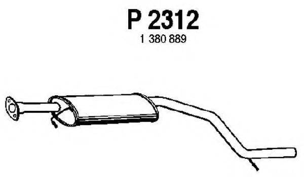 FENNO P2312 Средний глушитель выхлопных газов