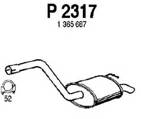 FENNO P2317 Глушитель выхлопных газов конечный