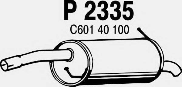Глушитель выхлопных газов конечный FENNO P2335