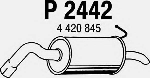 Глушитель выхлопных газов конечный FENNO P2442