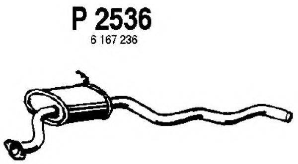 FENNO P2536 Средний глушитель выхлопных газов
