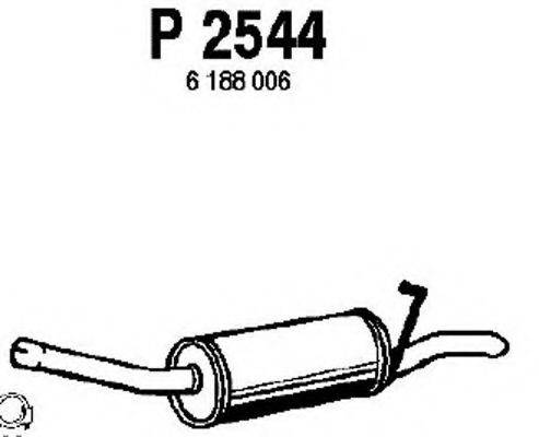 FENNO P2544 Глушитель выхлопных газов конечный