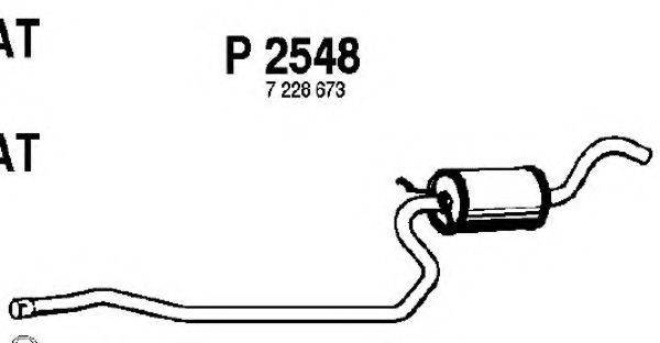 FENNO P2548 Средний глушитель выхлопных газов