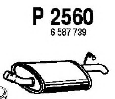 Глушитель выхлопных газов конечный FENNO P2560