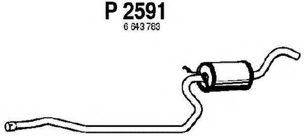 FENNO P2591 Средний глушитель выхлопных газов