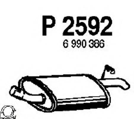 FENNO P2592 Глушитель выхлопных газов конечный