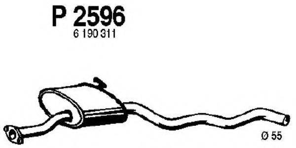 FENNO P2596 Средний глушитель выхлопных газов