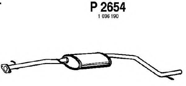 FENNO P2654 Средний глушитель выхлопных газов
