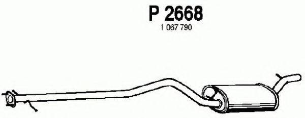 FENNO P2668 Средний глушитель выхлопных газов