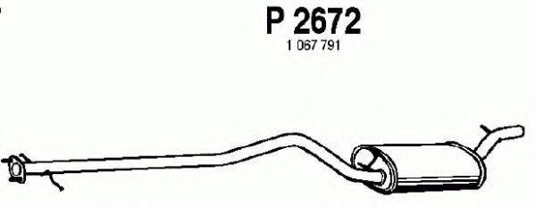 FENNO P2672 Средний глушитель выхлопных газов