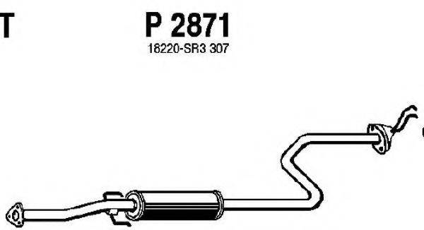 FENNO P2871 Средний глушитель выхлопных газов