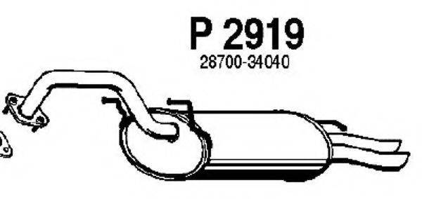 Глушитель выхлопных газов конечный FENNO P2919