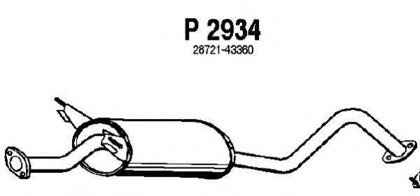 FENNO P2934 Средний глушитель выхлопных газов