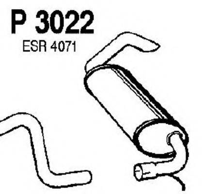 FENNO P3022 Глушитель выхлопных газов конечный