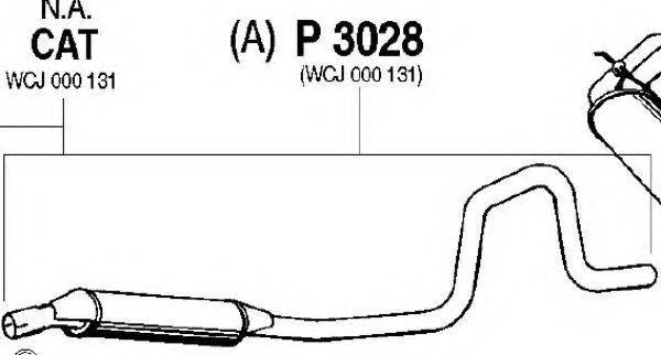 FENNO P3028 Средний глушитель выхлопных газов