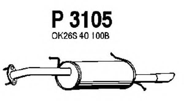 Глушитель выхлопных газов конечный FENNO P3105