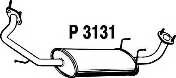 FENNO P3131 Средний глушитель выхлопных газов