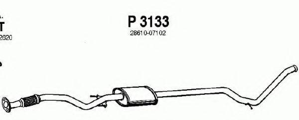 FENNO P3133 Средний глушитель выхлопных газов
