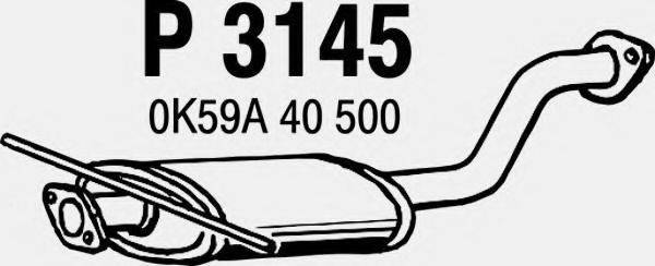 FENNO P3145 Средний глушитель выхлопных газов