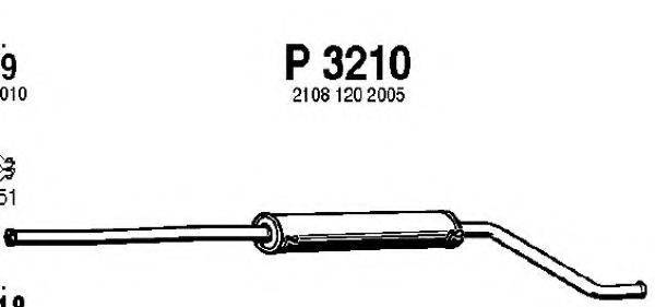 FENNO P3210 Средний глушитель выхлопных газов