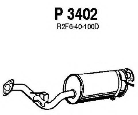FENNO P3402 Средний глушитель выхлопных газов