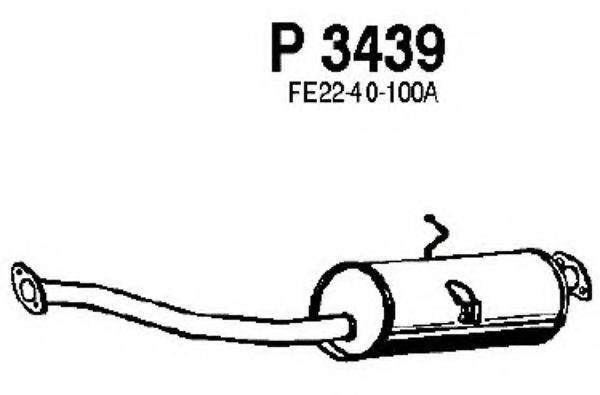 FENNO P3439 Средний глушитель выхлопных газов