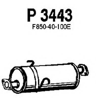 Средний глушитель выхлопных газов FENNO P3443