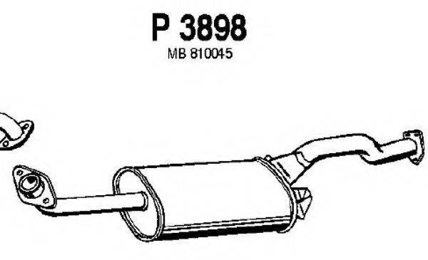 FENNO P3898 Средний глушитель выхлопных газов