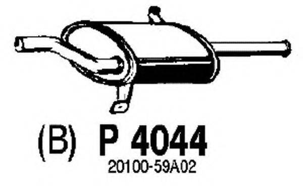 Глушитель выхлопных газов конечный FENNO P4044