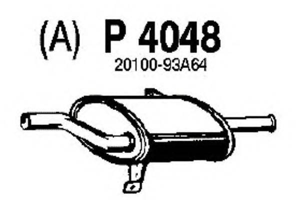 Глушитель выхлопных газов конечный FENNO P4048