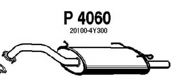 Глушитель выхлопных газов конечный FENNO P4060