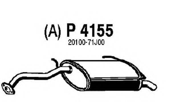 Глушитель выхлопных газов конечный FENNO P4155