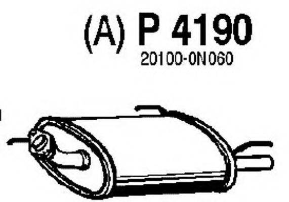 Глушитель выхлопных газов конечный FENNO P4190