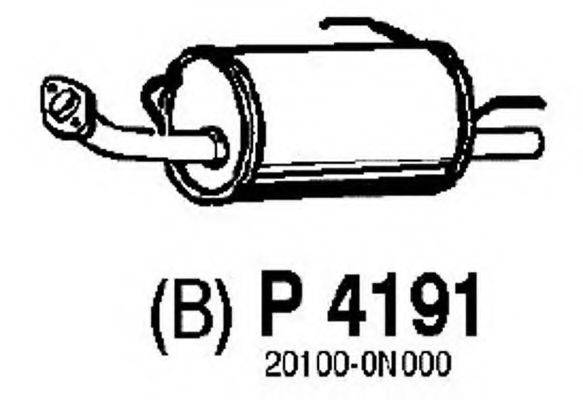 Глушитель выхлопных газов конечный FENNO P4191