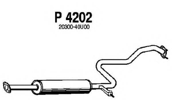 FENNO P4202 Средний глушитель выхлопных газов