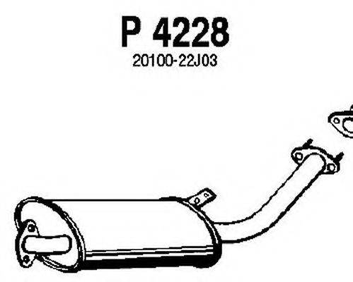 FENNO P4228 Средний глушитель выхлопных газов